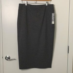 BRAND NEW 14th & Union Grey Pencil Skirt w Slit